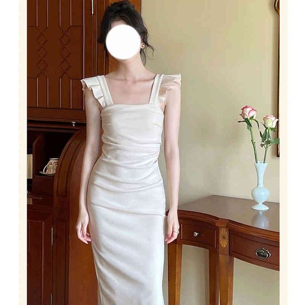 casual dresses summer french high-grade small flying sleeve skirt with suspender dress women's pure temperament long dk0i, Black;gray
casual dresses summer french high-grade small flying sleeve skirt with suspender dress women's pure temperament long dk0i, Black;gray