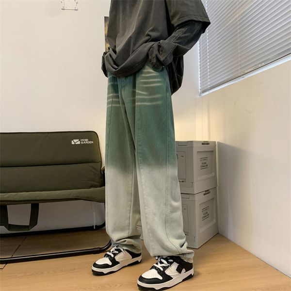 privathinker autumn winter men's jeans gradient color straight-leg baggy high street denim pants hip hop harajuku male trousers, Black;white
privathinker autumn winter men's jeans gradient color straight-leg baggy high street denim pants hip hop harajuku male trousers, Black;white