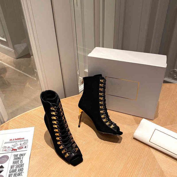 high-heeled boots women's open chamois boots mature children's short fall series, Black
high-heeled boots women's open chamois boots mature children's short fall series, Black