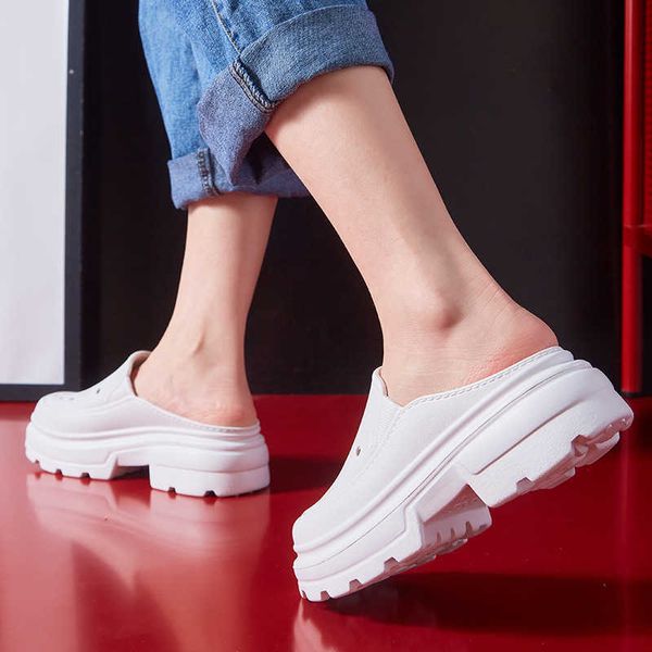 new eva hole shoes summer sandals high-heeled half-support baotou garden shoes beach sponge cake daddy shoe slippers women, Black
new eva hole shoes summer sandals high-heeled half-support baotou garden shoes beach sponge cake daddy shoe slippers women, Black