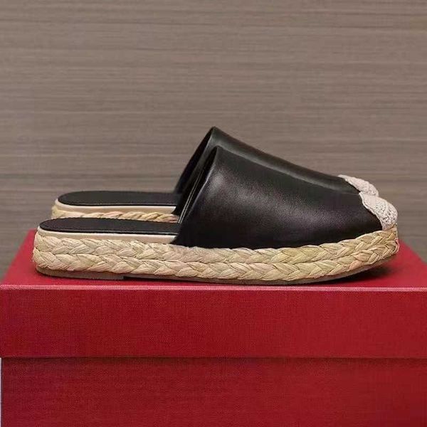 2022 summer new round toe slippers women's thick sole hand woven fisherman flat shoes fashionable and comfortable single pedal mule, Black
2022 summer new round toe slippers women's thick sole hand woven fisherman flat shoes fashionable and comfortable single pedal mule, Black
