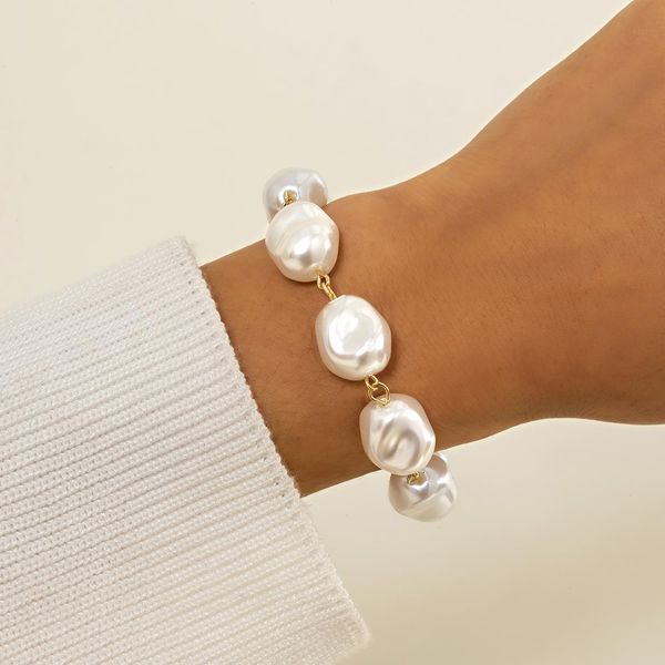unique asymmetric irregular strands baroque pearl chain bracelet for women wedding bridal kpop charm beaded couple hand jewelry, Black
unique asymmetric irregular strands baroque pearl chain bracelet for women wedding bridal kpop charm beaded couple hand jewelry, Black