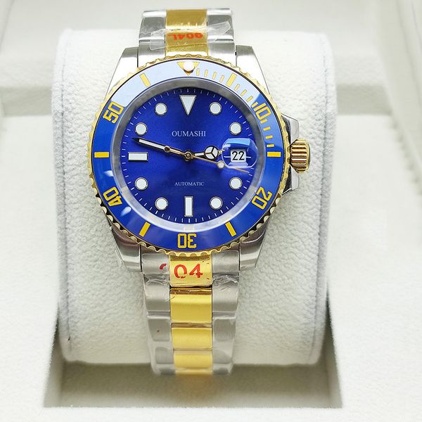 mens mechanical watch sapphire glass blue dial stainless steel 316l water resistant calendar display automatic watch, Slivery;brown
mens mechanical watch sapphire glass blue dial stainless steel 316l water resistant calendar display automatic watch, Slivery;brown