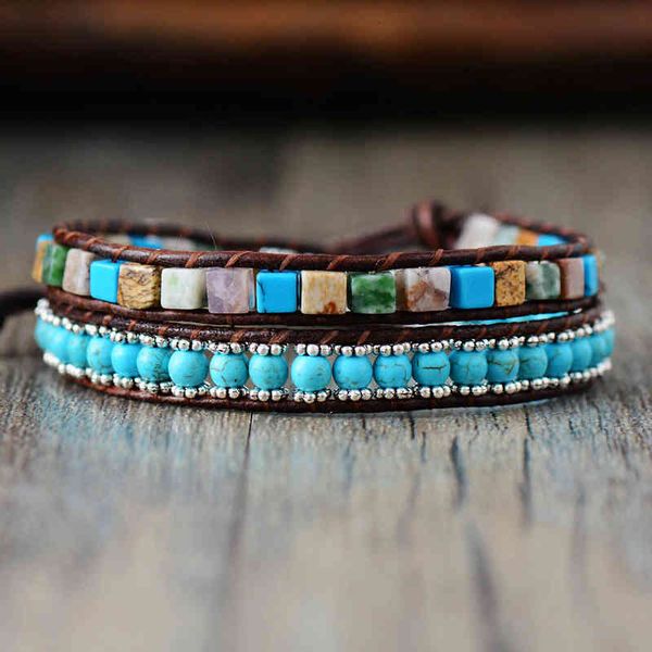bangle designer jewelry vintage leather s high end mix natural stones 2 strands wrap woven us europe bead statement bracelet handmade, Black
bangle designer jewelry vintage leather s high end mix natural stones 2 strands wrap woven us europe bead statement bracelet handmade, Black