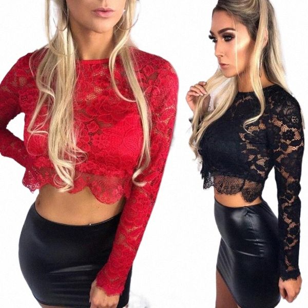 women's t-shirt lace round neck slim summer fashion casual style women printed long sleeve shirt p2op#, White
women's t-shirt lace round neck slim summer fashion casual style women printed long sleeve shirt p2op#, White