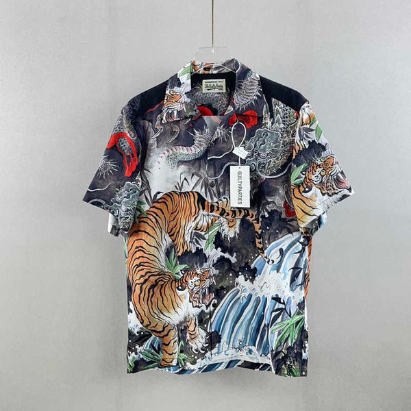 2022 japan dragon tiger pattern tee hawaii beach casual shirt spring summer cool hip hop short sleeve, Black;brown
2022 japan dragon tiger pattern tee hawaii beach casual shirt spring summer cool hip hop short sleeve, Black;brown