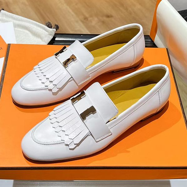 new luxury designer formal casual shoes h-button decorative tassel leather fashionable women's slip on flat shoes, Black
new luxury designer formal casual shoes h-button decorative tassel leather fashionable women's slip on flat shoes, Black