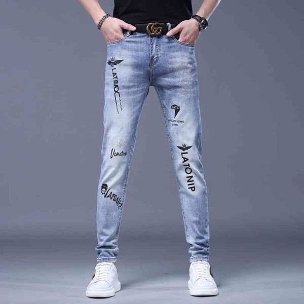 men's jeans summer thin men's printed jeans european diamond denim pants slim fit elastic leggings lomv, Blue
men's jeans summer thin men's printed jeans european diamond denim pants slim fit elastic leggings lomv, Blue
