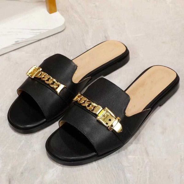 summer women's sandals comfortable designer flat slippers fashionable and beautiful leather metal outfit xuan casual office work shoes, Black
summer women's sandals comfortable designer flat slippers fashionable and beautiful leather metal outfit xuan casual office work shoes, Black