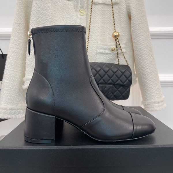 genuine sheep leather ankle boots new versatile square heel 5cm round toes short boots thick heel back zipper fashion women's boots 231, Black
genuine sheep leather ankle boots new versatile square heel 5cm round toes short boots thick heel back zipper fashion women's boots 231, Black