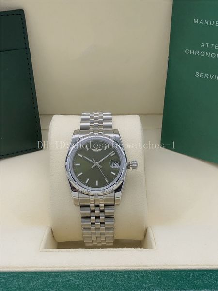 3 new style watches 31mm green dail diamond bezel automatic ladies watch women's watches president 218239 in white gold with stainless, Slivery;brown
3 new style watches 31mm green dail diamond bezel automatic ladies watch women's watches president 218239 in white gold with stainless, Slivery;brown