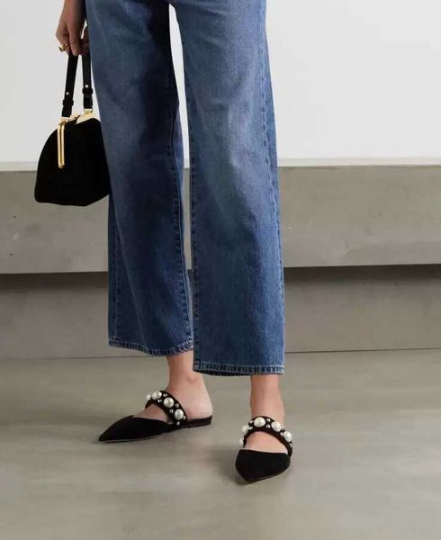 women sandals luxury basette embellished point-toe slippers flats black suede leather walking shoes elegant ladies ankle strap sandals
women sandals luxury basette embellished point-toe slippers flats black suede leather walking shoes elegant ladies ankle strap sandals