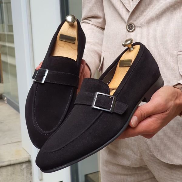 Men Monk Loafers Solid Color Faux Suede Round Toe Low Heel Retro Belt Buckle Slip-On Fashion Business Casual Wedding Dress Shoes, Clear
Men Monk Loafers Solid Color Faux Suede Round Toe Low Heel Retro Belt Buckle Slip-On Fashion Business Casual Wedding Dress Shoes, Clear