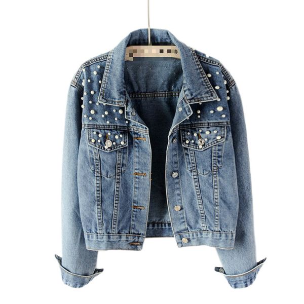 plus size pearl beaded short denim jacket 5xl women s long sleeve retro casual bomber 220818, Black;brown
plus size pearl beaded short denim jacket 5xl women s long sleeve retro casual bomber 220818, Black;brown
