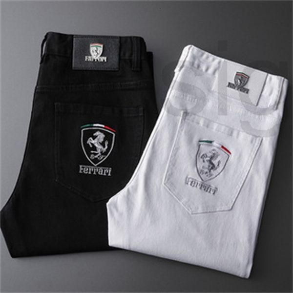 men's jeans designer european high-quality young men's pants cattle embroidered micro elastic casual p5on, Blue
men's jeans designer european high-quality young men's pants cattle embroidered micro elastic casual p5on, Blue