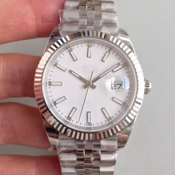 SW Men's watch log type white dial stick shaped time mark luminous sapphire anti reflective large calendar window 904L stainless steel automatic machine, Champagne
SW Men's watch log type white dial stick shaped time mark luminous sapphire anti reflective large calendar window 904L stainless steel automatic machine, Champagne