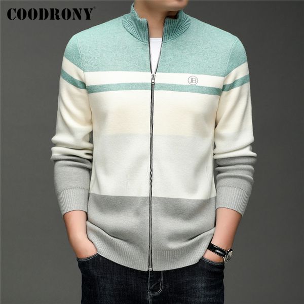 coodrony brand zipper turtleneck sweater coat men clothing fashion striped autumn winter thick warm cardigan with pockets z2005, White;black
coodrony brand zipper turtleneck sweater coat men clothing fashion striped autumn winter thick warm cardigan with pockets z2005, White;black