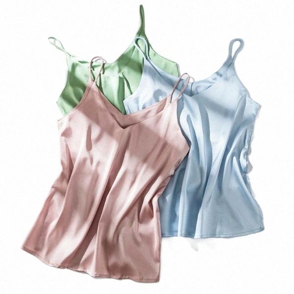 women's tanks & camis women halter v neck basic strap solid color cami sleeveless satin silk tank ladies summer leisure wear camiso v1, White
women's tanks & camis women halter v neck basic strap solid color cami sleeveless satin silk tank ladies summer leisure wear camiso v1, White