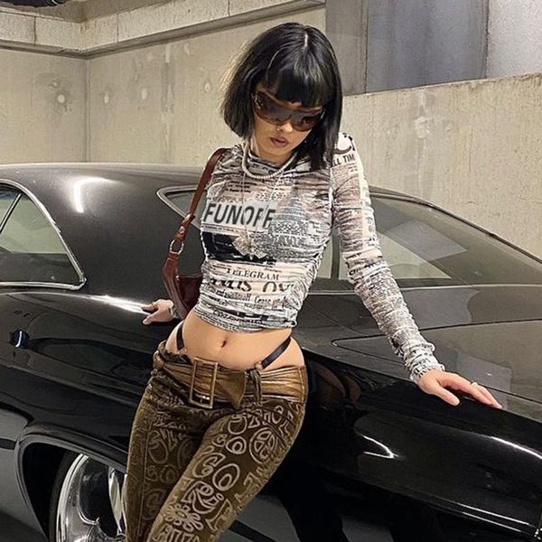 women's t-shirt gothic letter print mesh t-shirts y2k women vintage retro long sleeve crop tee transparent slim outfits harajuku stree, White
women's t-shirt gothic letter print mesh t-shirts y2k women vintage retro long sleeve crop tee transparent slim outfits harajuku stree, White