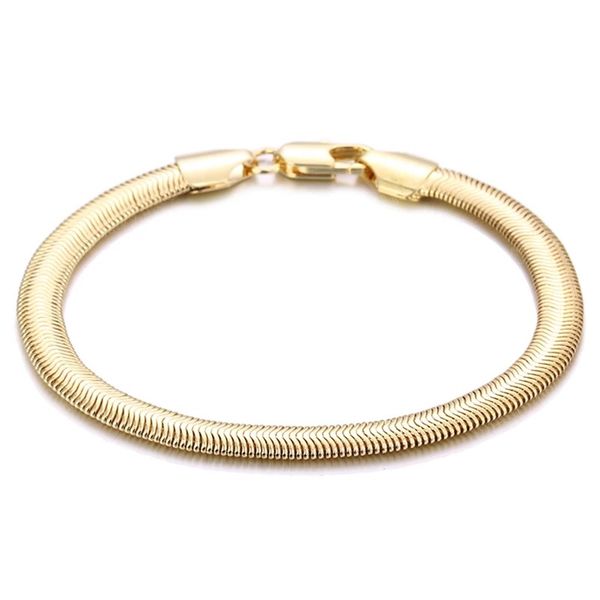925 sterling silver 18k gold 6mm snake bone chain bracelet for women wedding engagement party fashion jewelry, Black
925 sterling silver 18k gold 6mm snake bone chain bracelet for women wedding engagement party fashion jewelry, Black