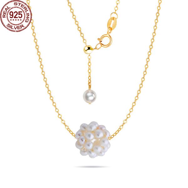 new s925 silver beaded necklaces o-shaped chain korean fashion simple jewelry collarbone flower ball freshwater pearl adjustable for girls
new s925 silver beaded necklaces o-shaped chain korean fashion simple jewelry collarbone flower ball freshwater pearl adjustable for girls