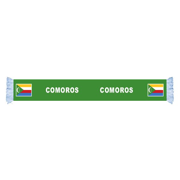 comoros factory supply good price polyester satin flag scarf country nation football games fans scarf also can be customized
comoros factory supply good price polyester satin flag scarf country nation football games fans scarf also can be customized