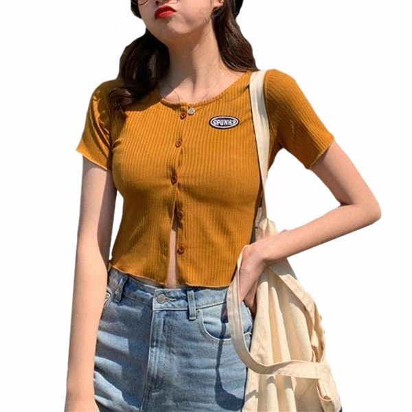 women's t-shirt cardigan slim round neck short sleeve ribbed for party vacation travel dating y5ek#, White
women's t-shirt cardigan slim round neck short sleeve ribbed for party vacation travel dating y5ek#, White