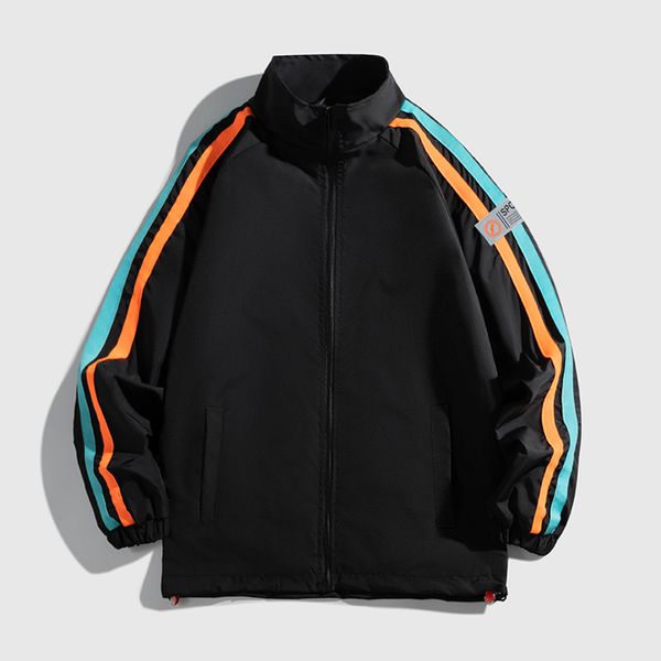 autumn men's jackets contrast colors striped stand collar windbreaker coat stylish streetwear black white clothing, Black;brown
autumn men's jackets contrast colors striped stand collar windbreaker coat stylish streetwear black white clothing, Black;brown