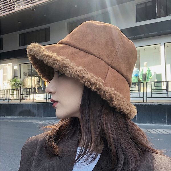 winter plus plush bucket hat suede casual wide brim warm sunscreen cap solid color women girls panama fisherman cap y220818, Blue;gray
winter plus plush bucket hat suede casual wide brim warm sunscreen cap solid color women girls panama fisherman cap y220818, Blue;gray