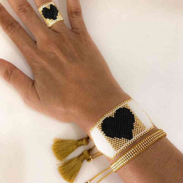 bangle designer go2boho miyuki s mexican heart bracelet women friends gift jewelry 2021 fashion handmade woven japanese bead pulseras, Black
bangle designer go2boho miyuki s mexican heart bracelet women friends gift jewelry 2021 fashion handmade woven japanese bead pulseras, Black
