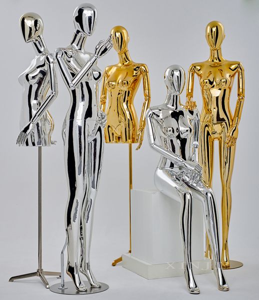 fashion style electroplated mannequin female model fiberglass shiny color golden customized, Khaki
fashion style electroplated mannequin female model fiberglass shiny color golden customized, Khaki