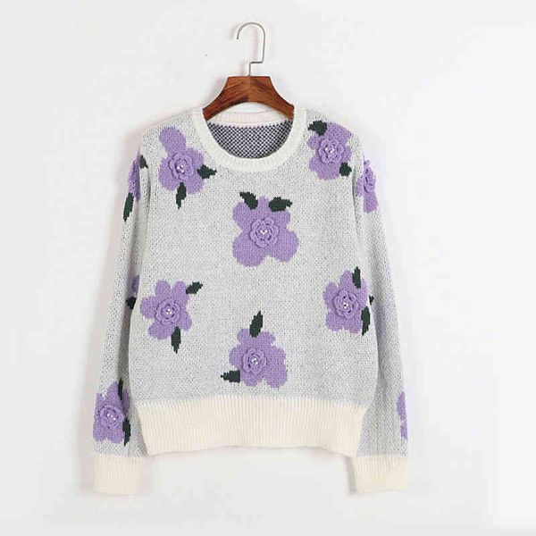 women's sweaters autumn and winter purple jacquard inside pullover women's small loose short sweater casual versatile thickened 7n, White;black
women's sweaters autumn and winter purple jacquard inside pullover women's small loose short sweater casual versatile thickened 7n, White;black