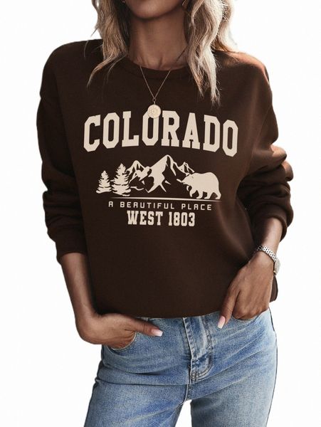 mountain and letter graphic drop shoulder sweatshirt f7kn#, Black 
mountain and letter graphic drop shoulder sweatshirt f7kn#, Black