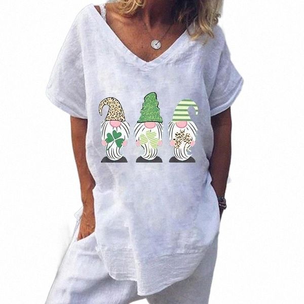 casual v neck t-shirt women's t-shirts clover femme st. patrick print woman tshirts short sleeve lovely cute tee shirt t1pd#, White
casual v neck t-shirt women's t-shirts clover femme st. patrick print woman tshirts short sleeve lovely cute tee shirt t1pd#, White