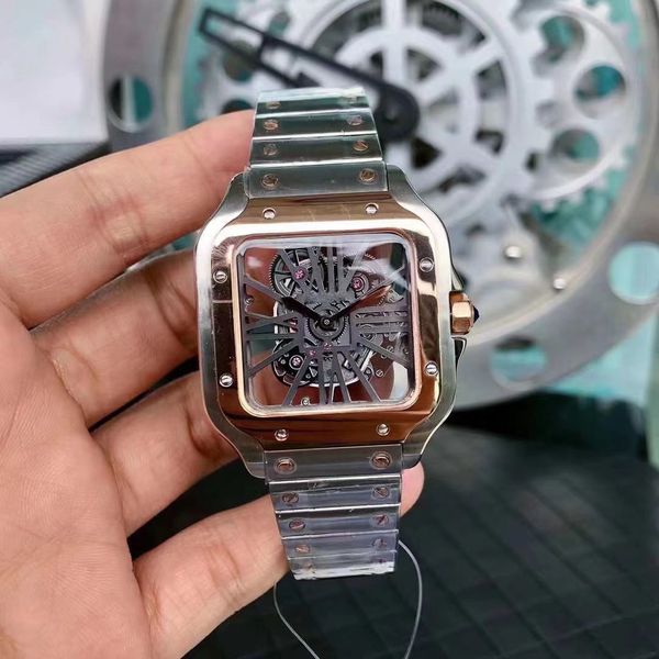 2023wholesale hig h quality skeleton watches for quartz movement sapphire glass stainless steel strap, Slivery;brown
2023wholesale hig h quality skeleton watches for quartz movement sapphire glass stainless steel strap, Slivery;brown