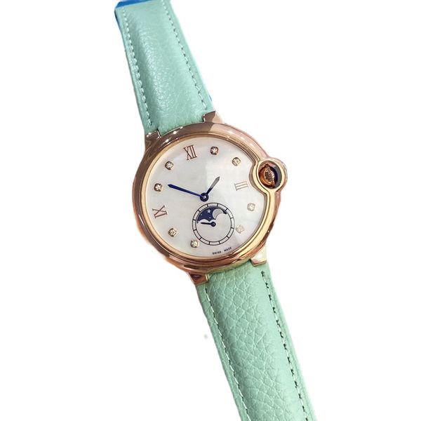 fashion women's watch 36mm quartz movement 316 stainless steel case leather belt sapphire mirror sun moon star life waterproof luxury w, Slivery;golden
fashion women's watch 36mm quartz movement 316 stainless steel case leather belt sapphire mirror sun moon star life waterproof luxury w, Slivery;golden