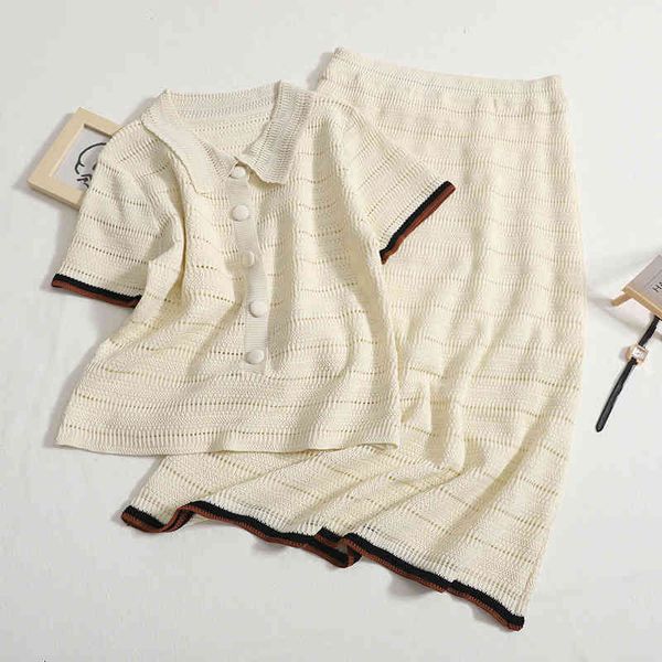 two piece dress summer lapel hollow out short sleeve sweater buttock wrapped long skirt skirt temperament two-piece suit women's fashio, White
two piece dress summer lapel hollow out short sleeve sweater buttock wrapped long skirt skirt temperament two-piece suit women's fashio, White