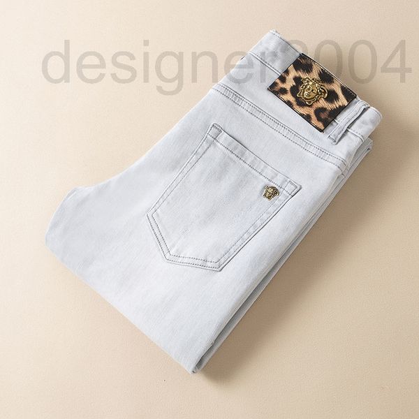men's jeans designer high end fashion jeans men's summer embroidery medusa thin leggings slim fit z630, Blue
men's jeans designer high end fashion jeans men's summer embroidery medusa thin leggings slim fit z630, Blue
