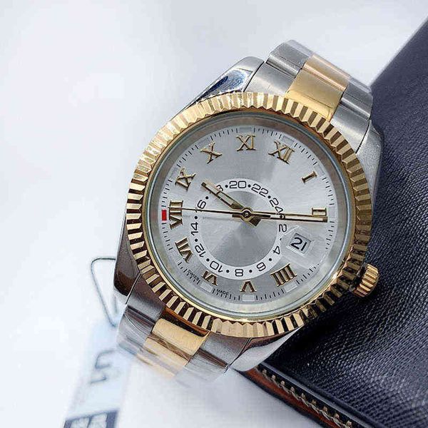 huiya06 classic men watches 42mm sky dwell 2813 movement automatic mechanical watch steel luminous waterproof wristwatches reloj de lujo gol, Slivery;brown
huiya06 classic men watches 42mm sky dwell 2813 movement automatic mechanical watch steel luminous waterproof wristwatches reloj de lujo gol, Slivery;brown