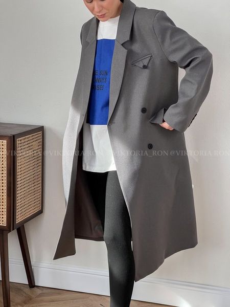 spring clothing temperament over the knee mid length suit jacket women s high end design korean 220818, Black;brown
spring clothing temperament over the knee mid length suit jacket women s high end design korean 220818, Black;brown