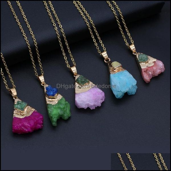 pendant necklaces 2021 natural druzy agates necklace fine irregural triangle charms gold chain for women jewelry 18x38x12mm d bdedome dhig0, Silver
pendant necklaces 2021 natural druzy agates necklace fine irregural triangle charms gold chain for women jewelry 18x38x12mm d bdedome dhig0, Silver