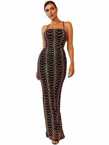 love&lemonade contrast sequins crisscross lace up backless mermaid hem dress a5b4#, Black;gray
love&lemonade contrast sequins crisscross lace up backless mermaid hem dress a5b4#, Black;gray