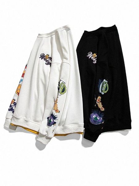 men's hoodies & sweatshirts 20211 autumn casual cartoon clown embroidery printed round neck sweater x8gl#, Black
men's hoodies & sweatshirts 20211 autumn casual cartoon clown embroidery printed round neck sweater x8gl#, Black