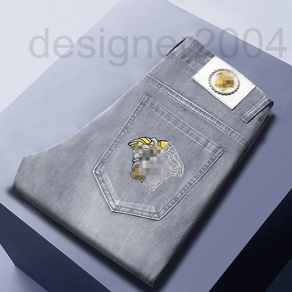 men's jeans designer summer fashion jeans men's korean leggings slim fit thin medusa embroidered ashen pants vqcy, Blue
men's jeans designer summer fashion jeans men's korean leggings slim fit thin medusa embroidered ashen pants vqcy, Blue