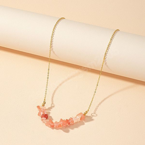 bohemian pink stone bead choker necklace handmade irregular stone pendant necklaces ladies jewelry collar party gift female, Silver
bohemian pink stone bead choker necklace handmade irregular stone pendant necklaces ladies jewelry collar party gift female, Silver