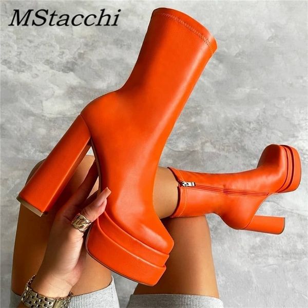 chunky high heels ankle shoes for women punk style zipper thick platform elasticity microfiber boots sapatos femininos 220818, Black
chunky high heels ankle shoes for women punk style zipper thick platform elasticity microfiber boots sapatos femininos 220818, Black