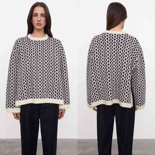 women's sweaters tote e loose profile wool sweater women's cross norwegian side split in autumn and winter qrw2, White;black
women's sweaters tote e loose profile wool sweater women's cross norwegian side split in autumn and winter qrw2, White;black