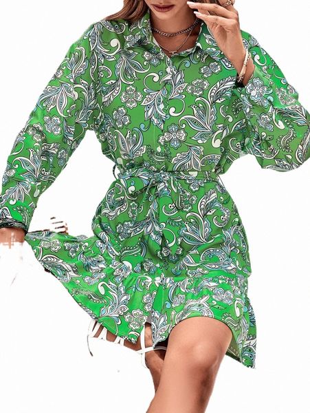 paisley print drop shoulder belted shirt dress o2ib#, Black;gray
paisley print drop shoulder belted shirt dress o2ib#, Black;gray