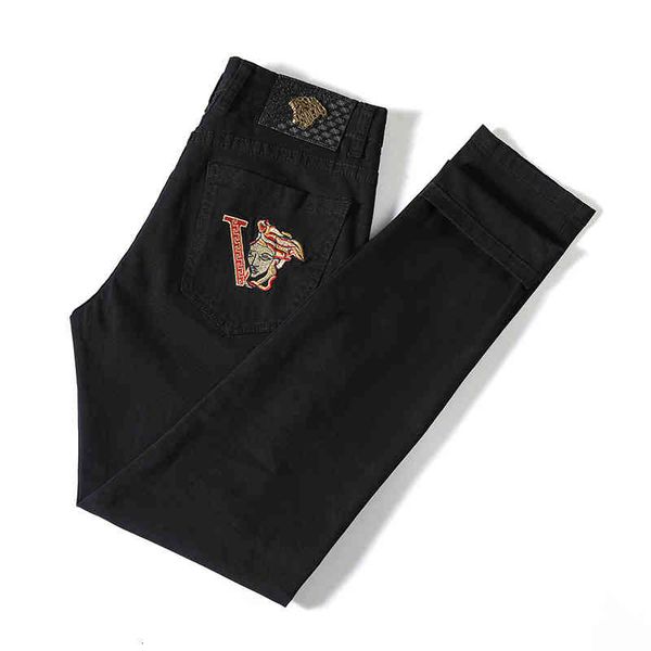men's jeans summer jeans men's elastic slim straight tube korean version white cotton black thin long pants trend 2nh2, Blue
men's jeans summer jeans men's elastic slim straight tube korean version white cotton black thin long pants trend 2nh2, Blue