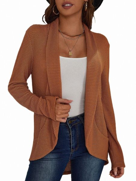 shawl collar open front blazer g6b5#, White